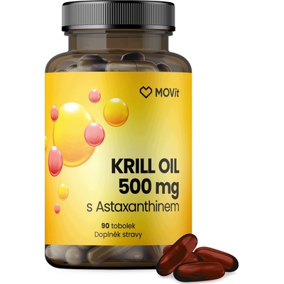 MOVit Energy Omega Krill Oil 500 mg s Astaxanthinem 90 kapslí