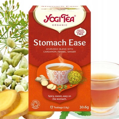 Yogi Tea Stomach ease na trávení Ajurvédský bylinný čaj porcovaný BIO 17 x 1,8 g