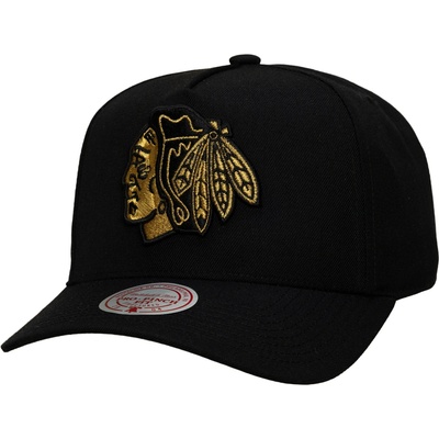 Mitchell & Ness NHL Black And Gold Pro Snapback Chicago Blackhawks Black