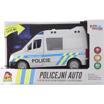 Made Auto policejní dodávka na setrvačník se zvukem 21cm