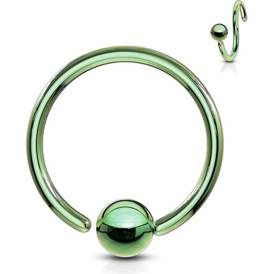 Šperky4U piercing kruh zelený K1002G-12103