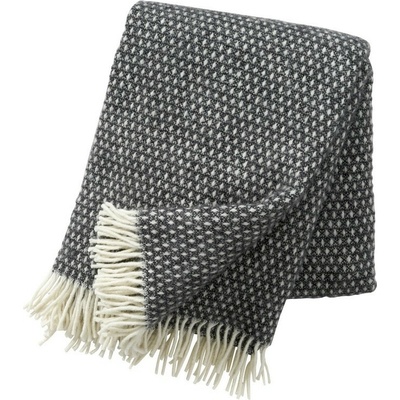 Klippan Vlněný pléd Knut dark grey 130x200
