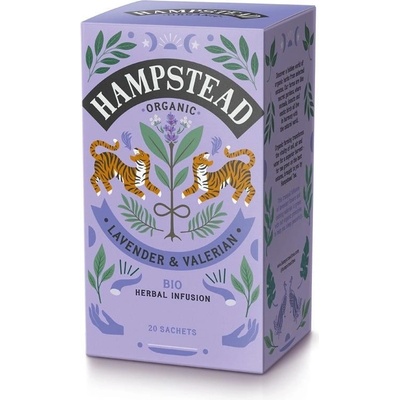 Hampstead Tea London BIO bylinný čaj s levandulí a kozlíkem 20 ks 20 g