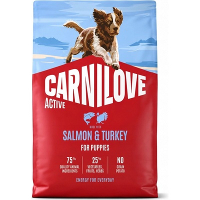 Carnilove Active Dog Made with Salmon & Turkey for Puppies 4 kg