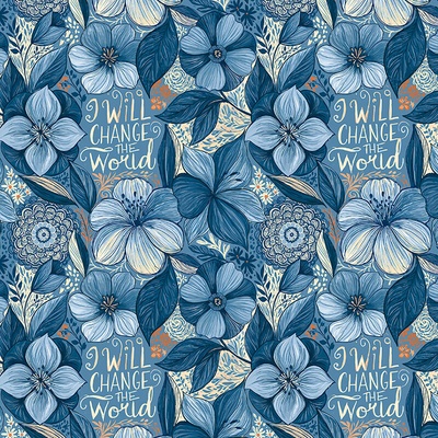 Takoy Funkčný úplet s počesom light Blue flowers change world