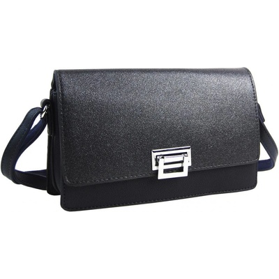 Bella Belly pozdĺžna crossbody dámska kabelka s tromi oddielmi 4997-BB tmavo modrá