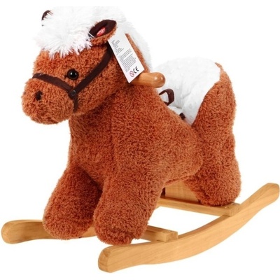 Joko hojdací koník plyšový so zvukmi hnedý