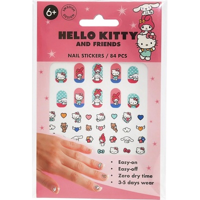 MICKI Hello Kitty dětské nálepky na nehty (84 ks)