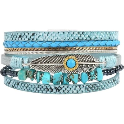 GAIRA Náramek Boho 3157 tyrkysový