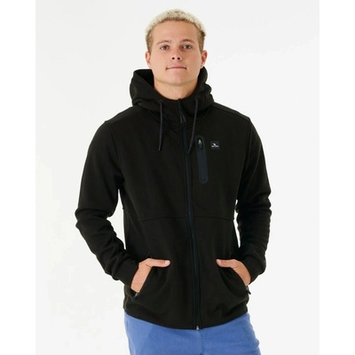 Rip Curl Departed Bonded DWR Zip Thru Black