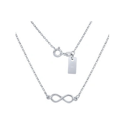 SILVEGO Strieborný náhrdelník Infinity SMJN023WJ4