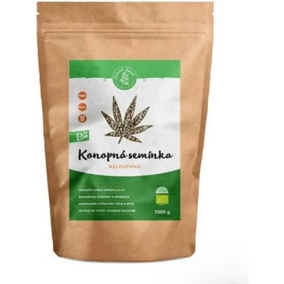 Zelená Země konopné semínko neloupané bio 1 kg