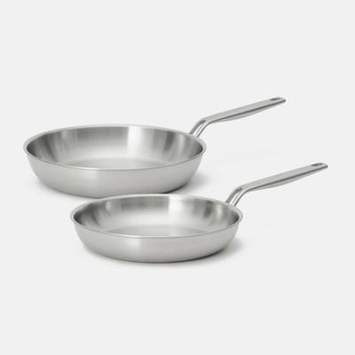 Sada pánví Lucca 4.0 Pro, ø 26 cm + ø 30 cm, 2 díly - Nerezové beznýtové pánve z vícevrstvé nerezové oceli