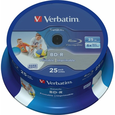Verbatim BD-R SL 25GB 6x, printable, spindle, 25ks (43811)