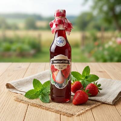 Kapka Přírody Jahodový sirup s mátou 0,5 l