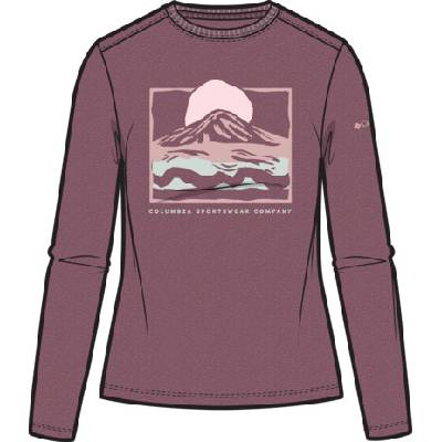 Columbia Parsons Point LS Graphic Tee starofialová