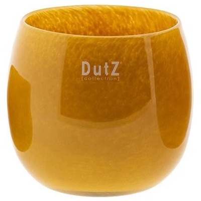 Skleněný květináč DutZ Pot, výška 6 cm, průměr 8 cm, barva zlatý topaz