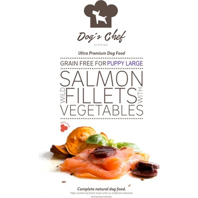 Dog's Chef Wild Salmon fillets with Vegetables for Large Breed Puppies 0,5 kg