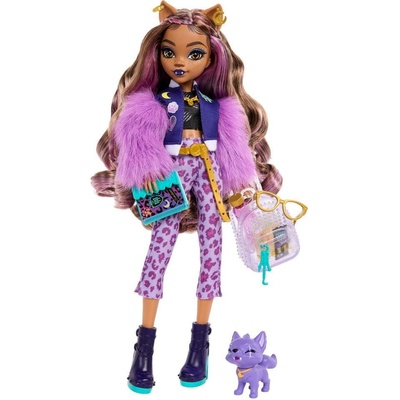 Mattel Monster High Fashion Doll Clawdeen Wolf & Pet Dog Crescent HRP65