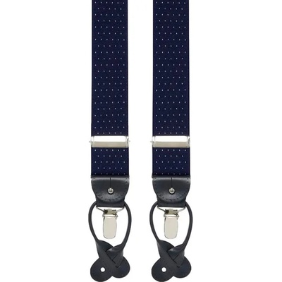 House of Amanda Christensen Micro Dot Suspenders Navy