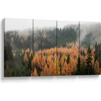 Obraz - Jesenný les, štvordielne 160x80 cm