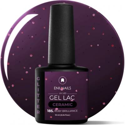 ENII NAILS Gel lak Ceramic 185 Ruby Brilliance 10 ml