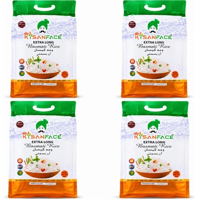 Kisanface Extra Long Basmati Rice 4 x 5 kg