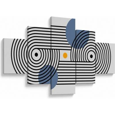 Obraz - Minimalistická abstrakcia N⁰3, päťdielne 125x70 cm