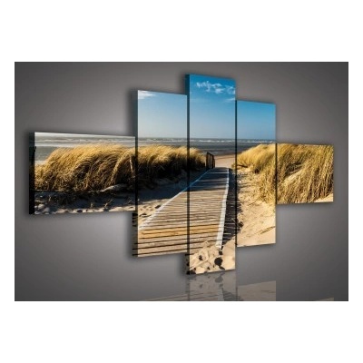 Obraz na plátne viacdielny - OB3373 - Pláž 210cm x 100cm - S4C
