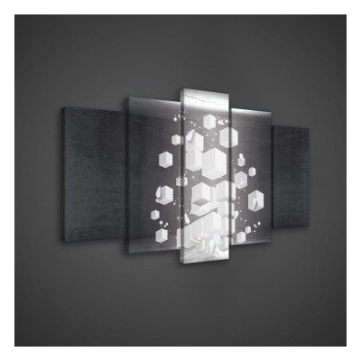 Obraz na plátne viacdielny - OB3577 - 3D kocky 100cm x 60cm - S17