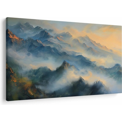Obraz - Maľovaná horská krajina, jednodielne 150x100 cm