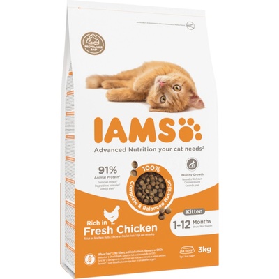 IAMS for Vitality Kitten Fresh Chicken 3 kg