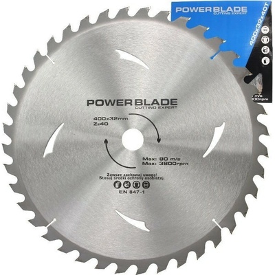 Kotouč pilový s SK plátky (vidiový), 400x40Tx32mm POWER BLADE M09074