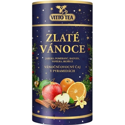 VITTO TEA Zlaté Vianoce ovocný pyramídový čaj 20x2g