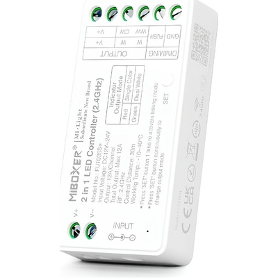 MiBoxer Zone prijímač 12A RF 2.4G 4 MONO CCT ovládač 12V 24V FUT035S+