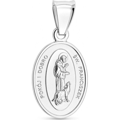 Argento Strieborný prívesok svätý František z Assisi s vlkom 86081
