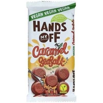 Hands Off My Chocolate veganská čokoláda s příchutí karamelu a lískových ořechů 12 ks 100 g