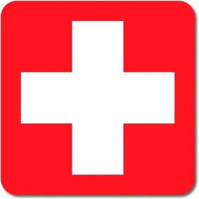 A-Z Reklama CZ Symbol První pomoci - červený podklad - Samolepka – kód ET12INFOR1010