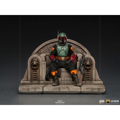 Iron Studios Star Wars The Mandalorian Deluxe Boba Fett on Throne