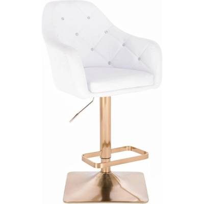 LuxuryForm Design Roma na zlatej hranatej podstave / biela