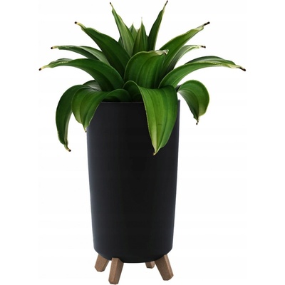Prosperplast Květináč plast šedý 23,9 x 23,9 x 44,5 cm