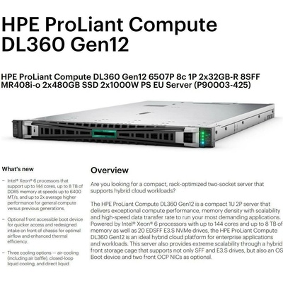 HPE PL DL360g12 6507P - P90003-425