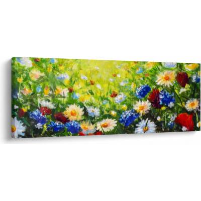 Obraz divokých květin, jednodílný 145x58 cm