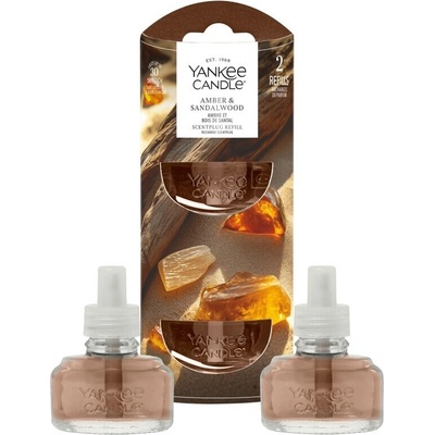 YANKEE CANDLE AMBER & SANDALWOOD NÁHRADNÍ NÁPLŇ (2KS) PRO VŮNI DO ELEKTRICKÉ ZÁSUVKY