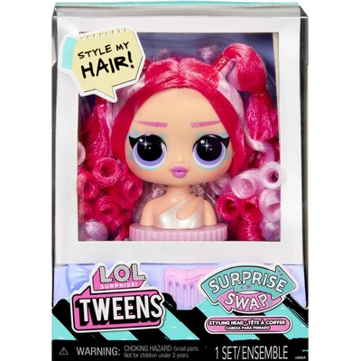MGA L.O.L. Surprise! Tweens Styling Head růžová kudrnatá