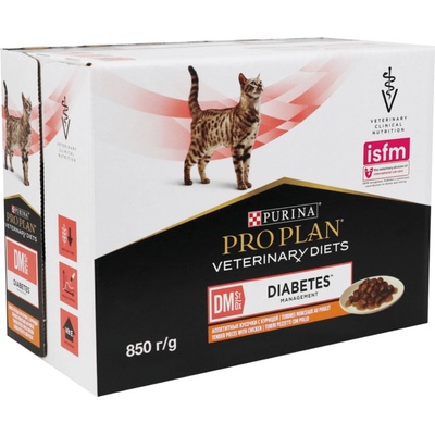 Pro Plan Veterinary Diets Feline DM St/Ox Diabetes Management Chicken 10 x 85 g