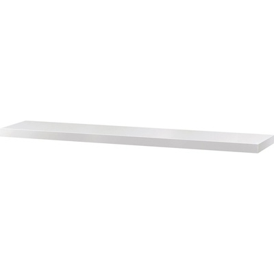 Autronic Polička nástěnná 120 cm, MDF, barva bílý vysoký lesk P-002 WT