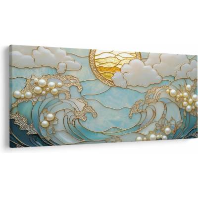 Obraz - 3D perly v oceáne, jednodielne 200x100 cm