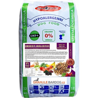 Bardog Hypoalergénne grain free Insect Holistic 12 kg