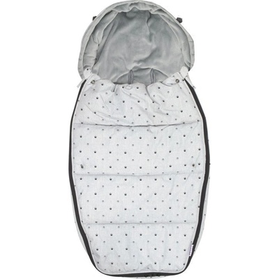 Dooky Footmuff DeLuxe Crowns L svetlo sivý